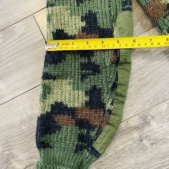 VTG Peter Storm Sweater Mens M Camo Commando 100% Pure New Wool England hunting - Picture 9 of 14